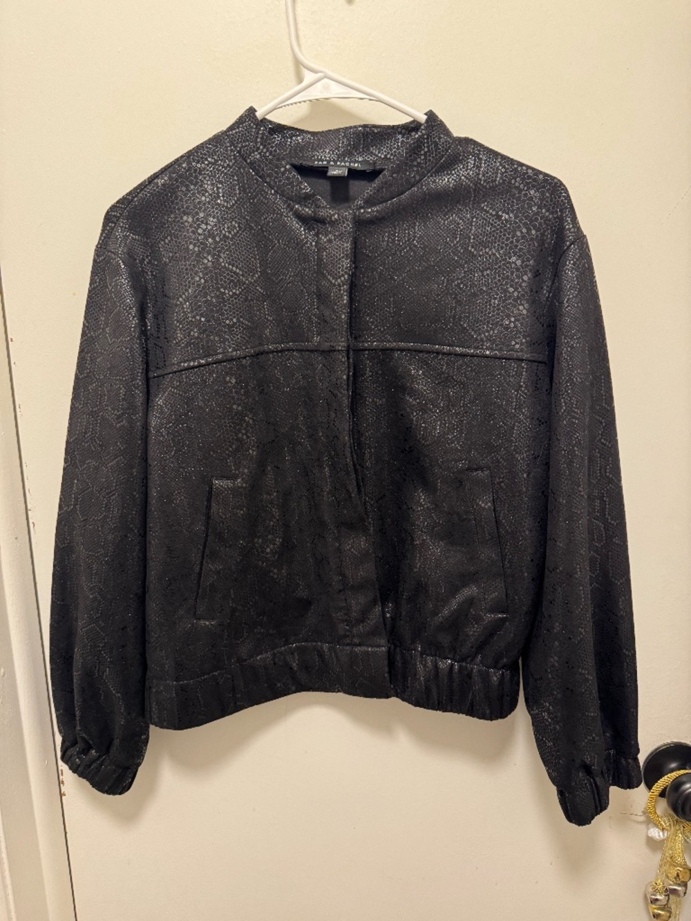 Zac & Rachel Faux Saude Leopard Print Jacket size Small